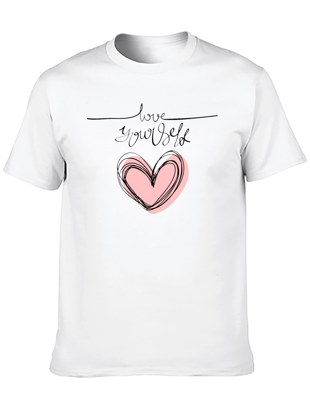 Love Yourself Graphic Tee - Trendy Black Shirt