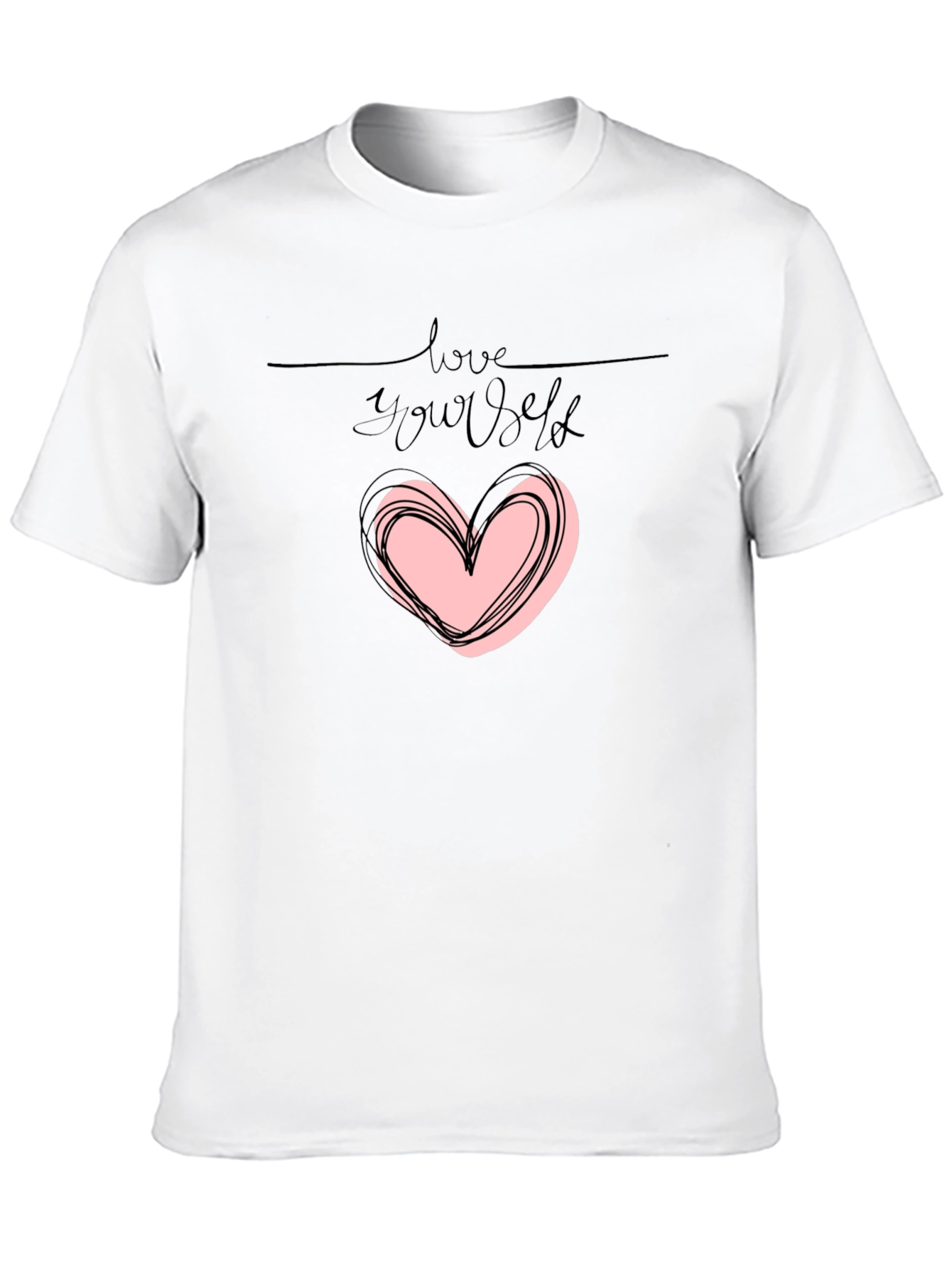 Love Yourself Graphic Tee - Trendy Black Shirt