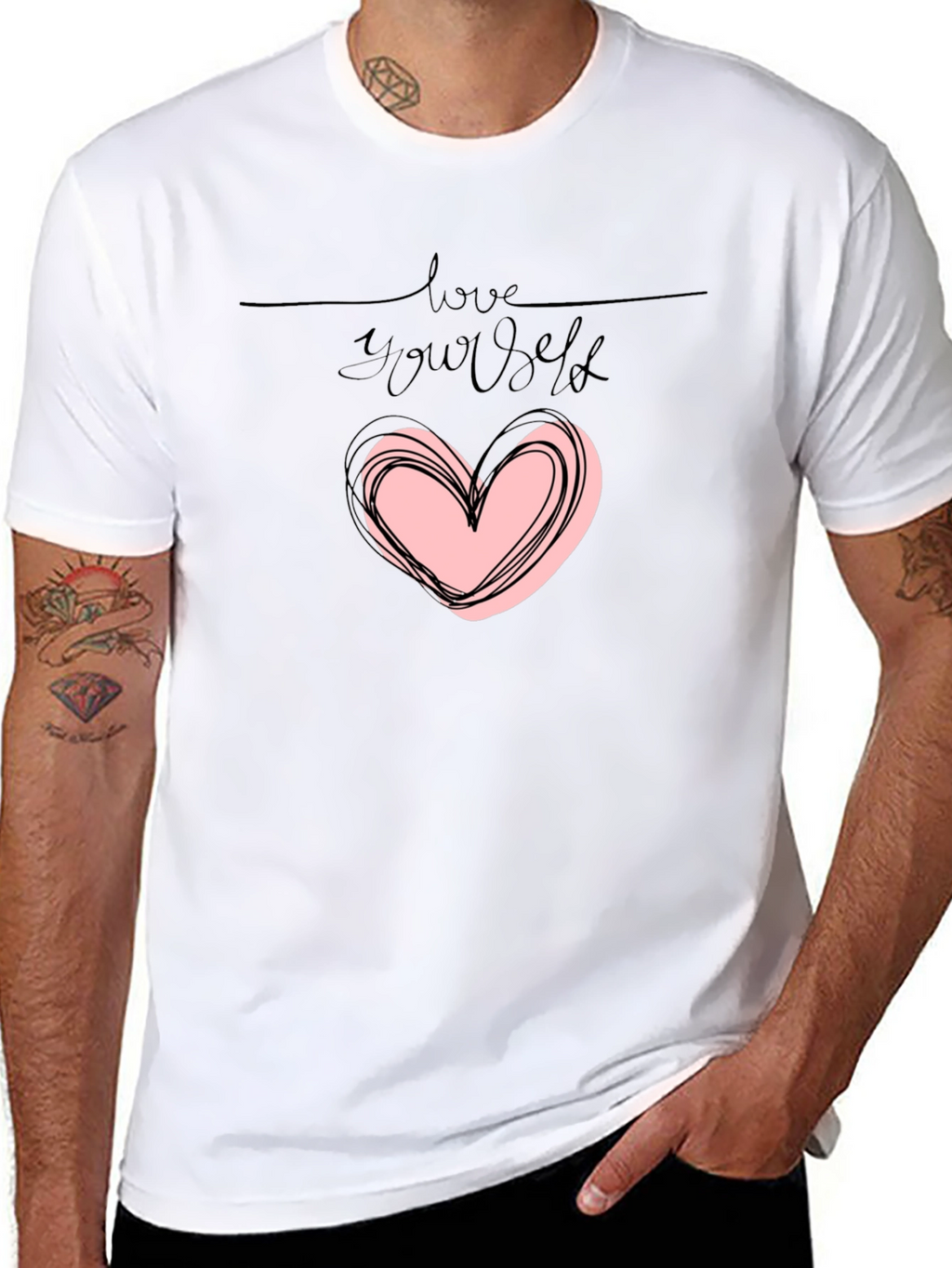 Love Yourself Graphic Tee - Trendy Black Shirt