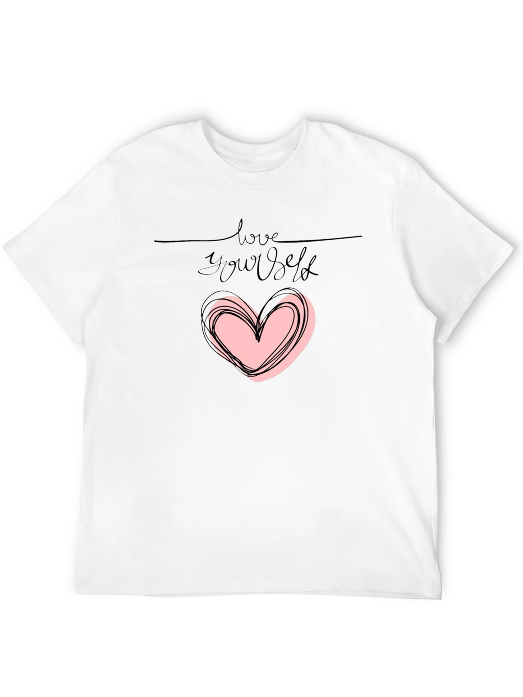 Love Yourself Graphic Tee - Trendy Black Shirt