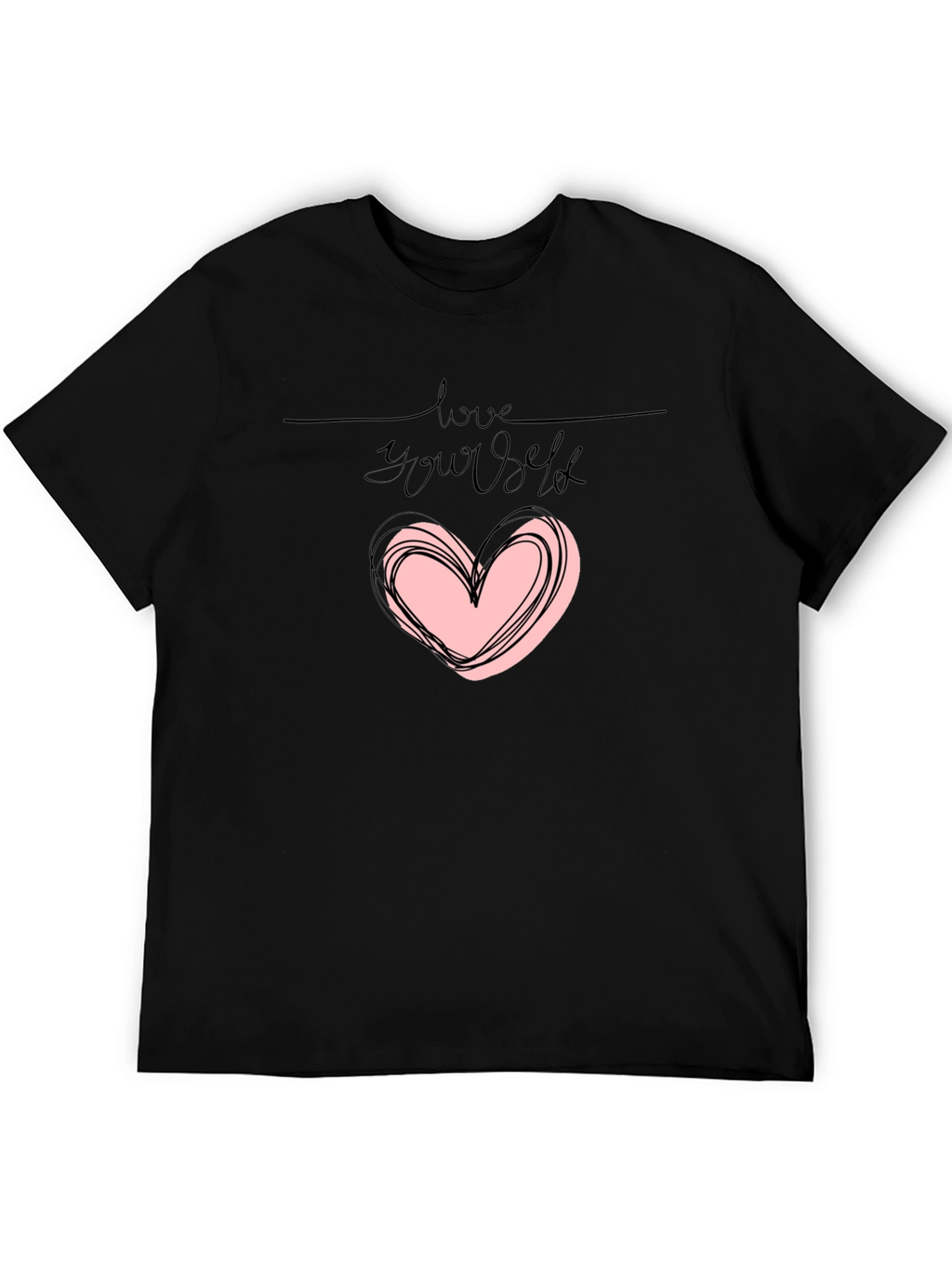 Love Yourself Graphic Tee - Trendy Black Shirt