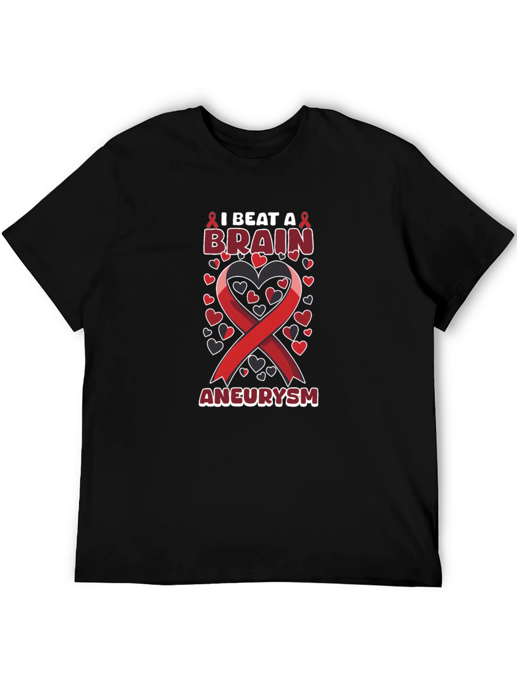 I Beat A Brain Aneurysm Ribbon T-Shirt