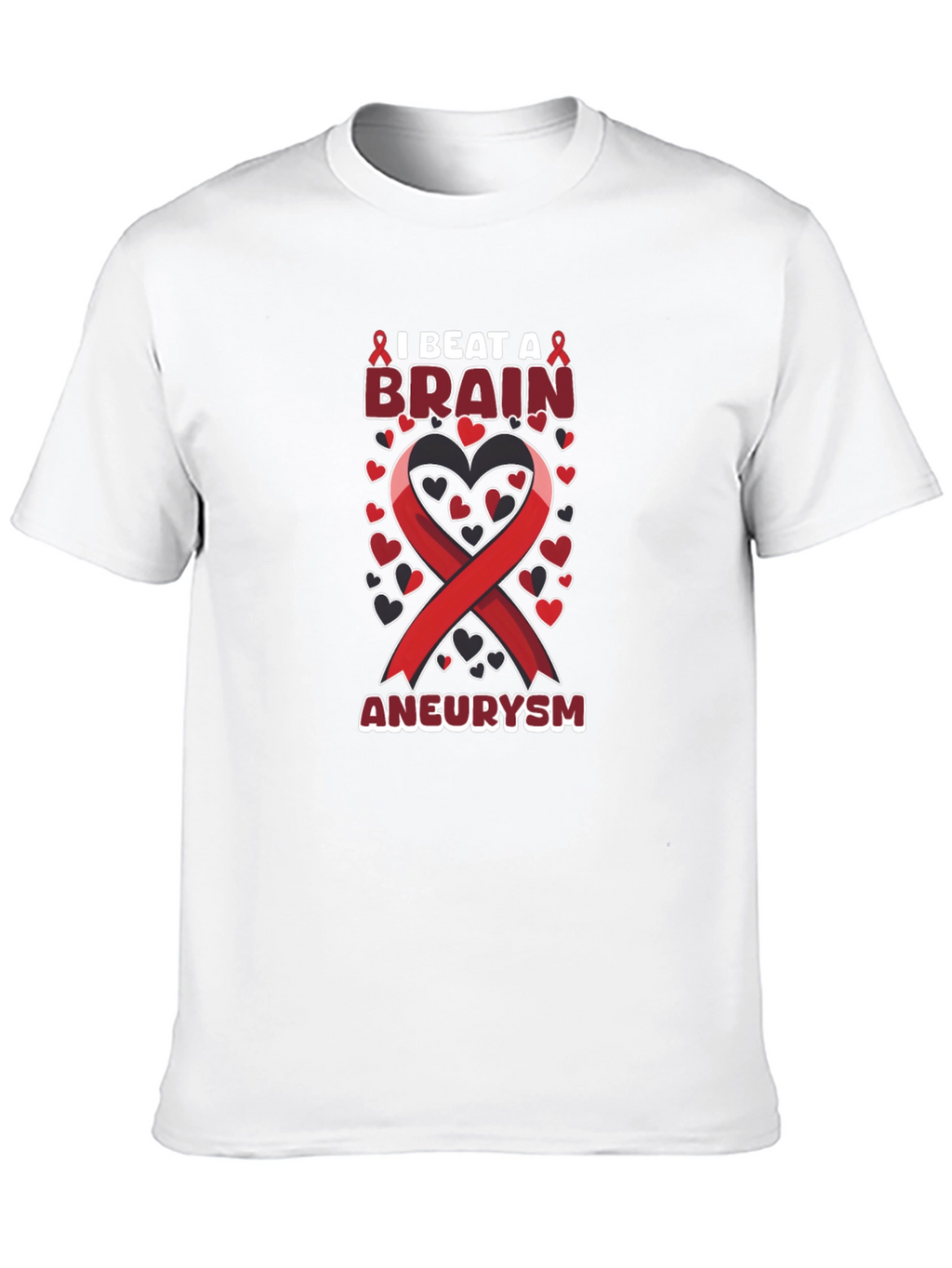 I Beat A Brain Aneurysm Ribbon T-Shirt