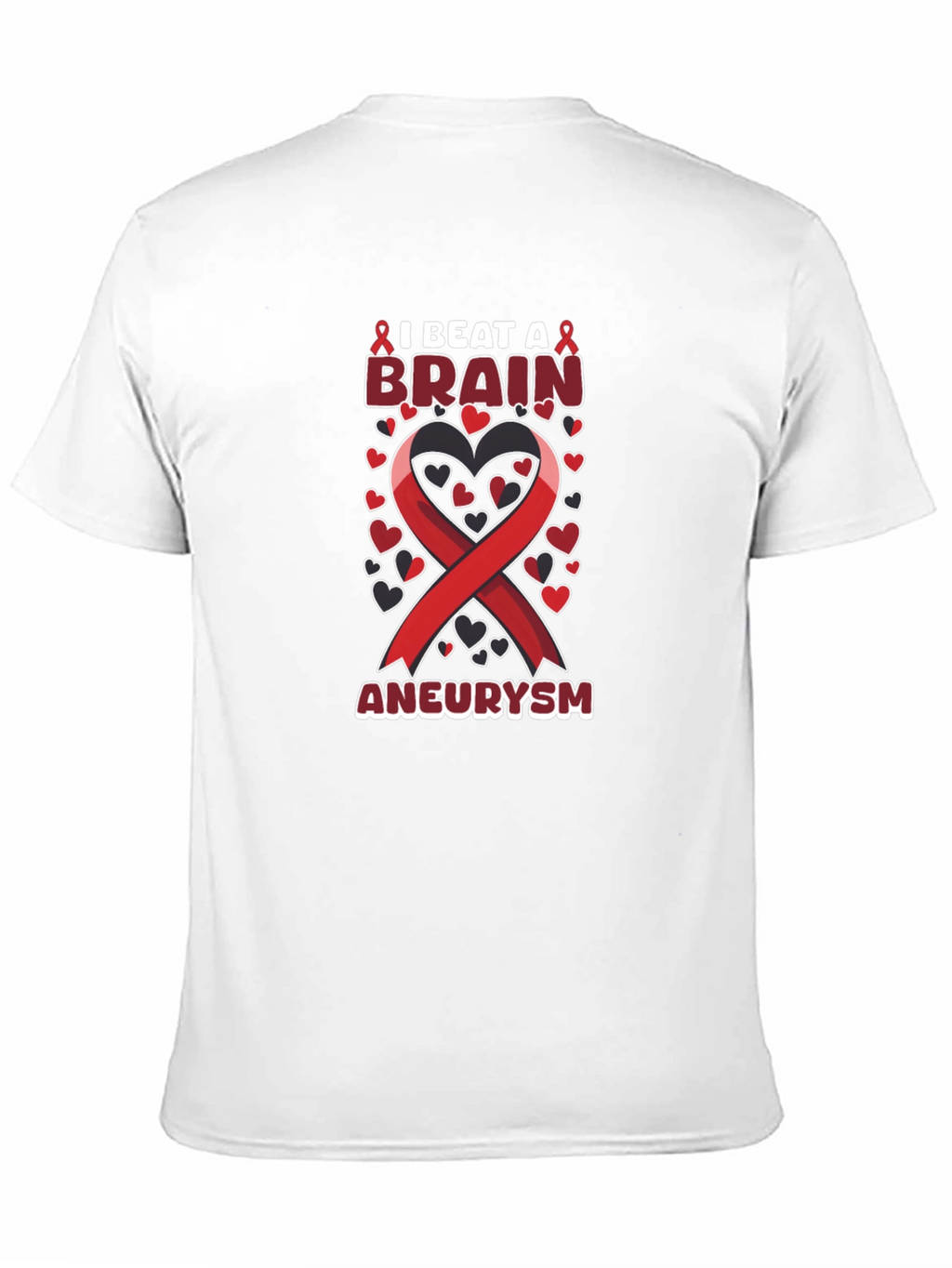 I Beat A Brain Aneurysm Ribbon T-Shirt