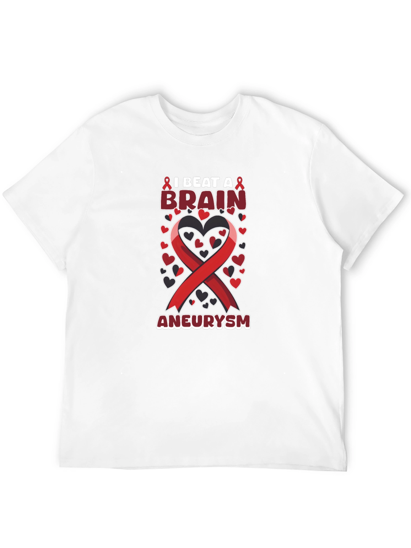 I Beat A Brain Aneurysm Ribbon T-Shirt