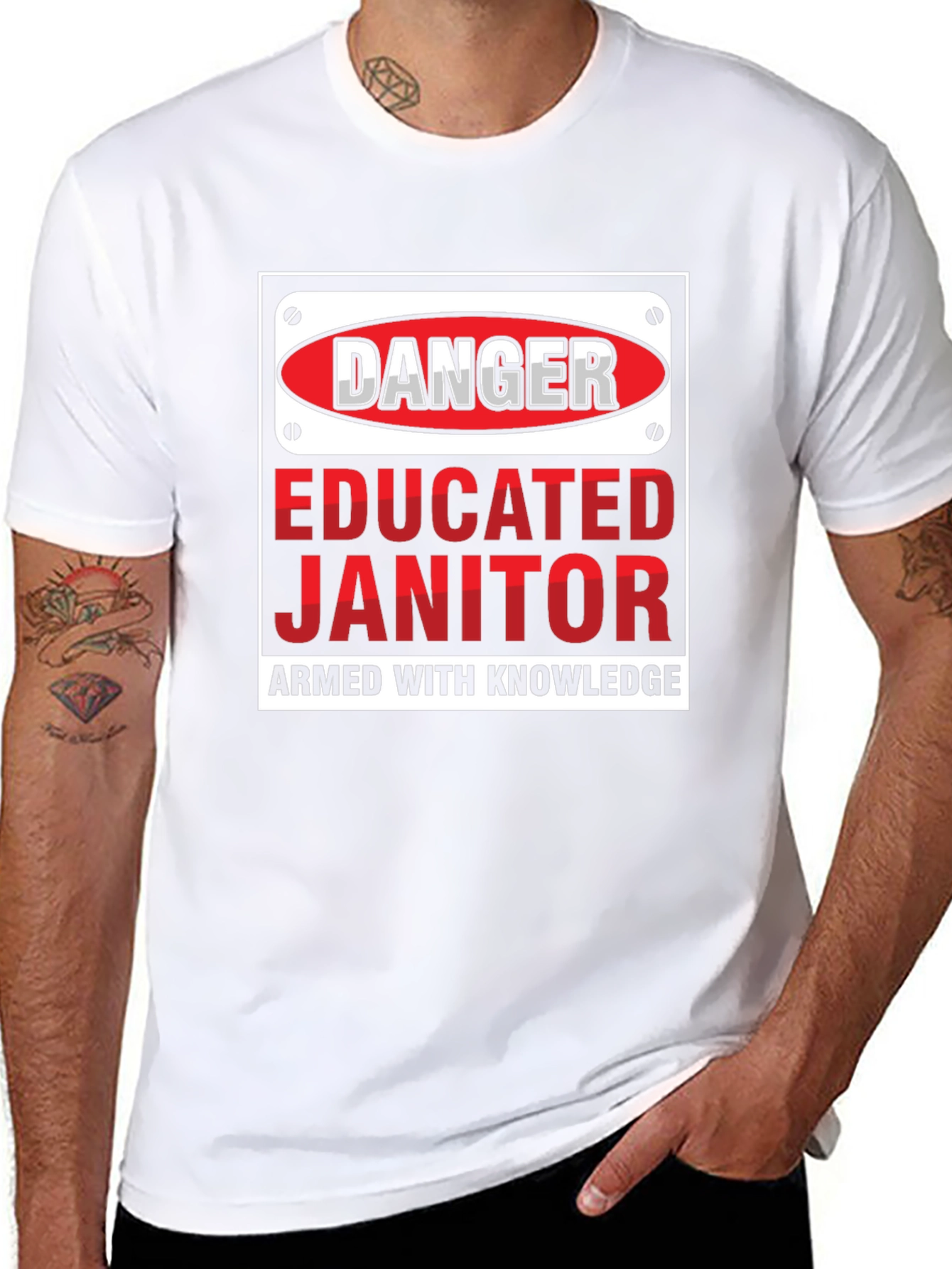 Danger Educated Janitor Graphic Tee