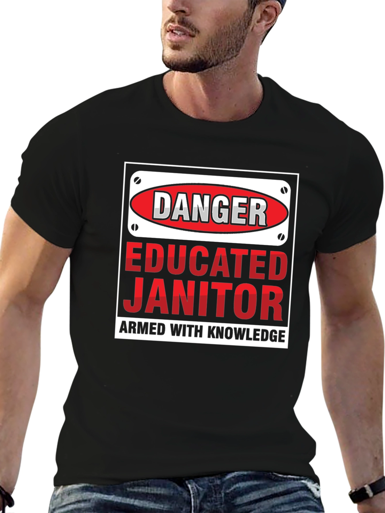 Danger Educated Janitor Graphic Tee