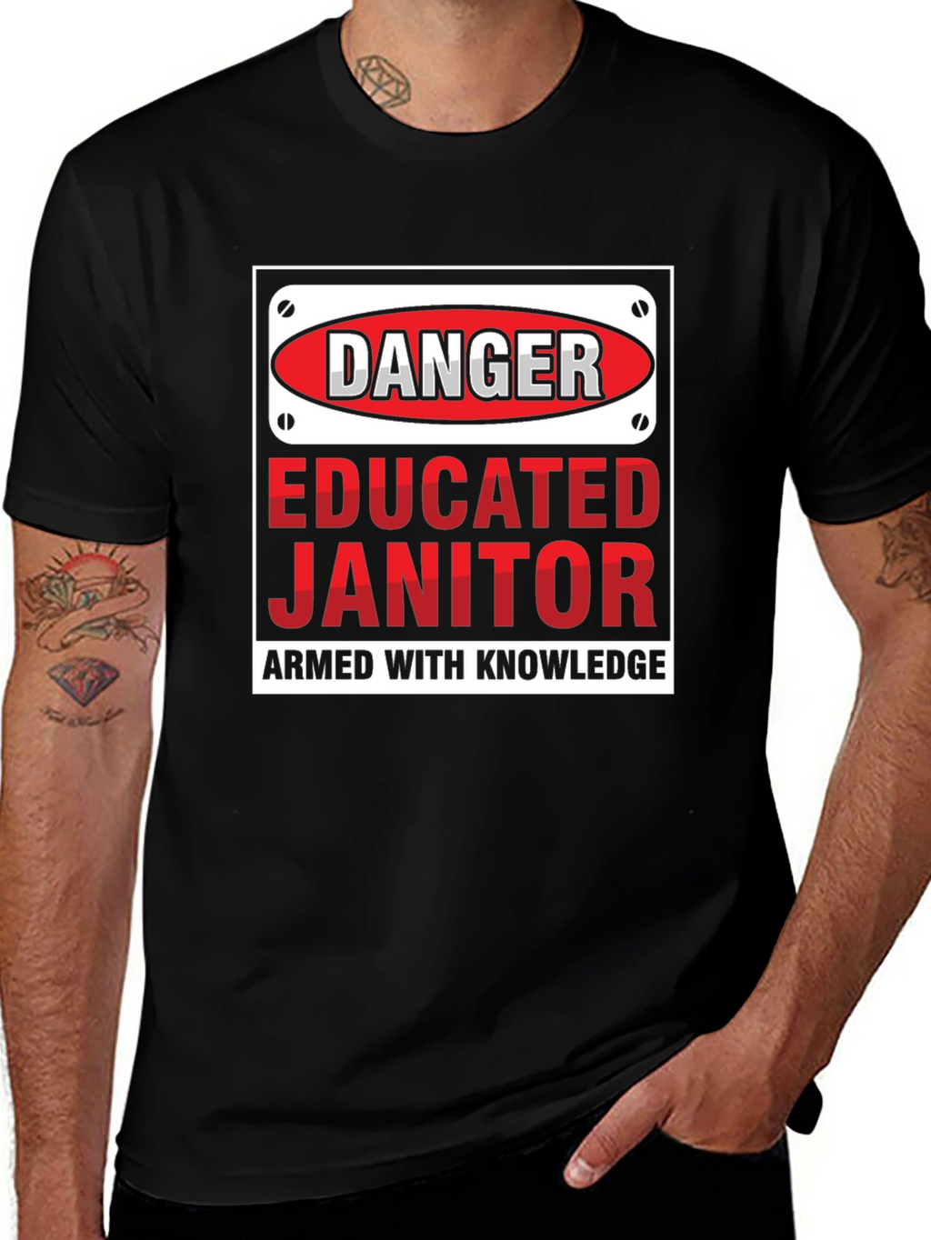Danger Educated Janitor Graphic Tee