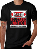 Danger Educated Janitor Graphic Tee