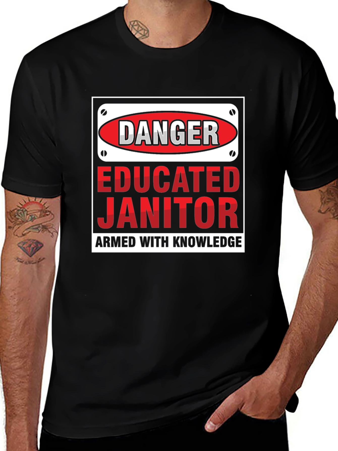 Danger Educated Janitor Graphic Tee