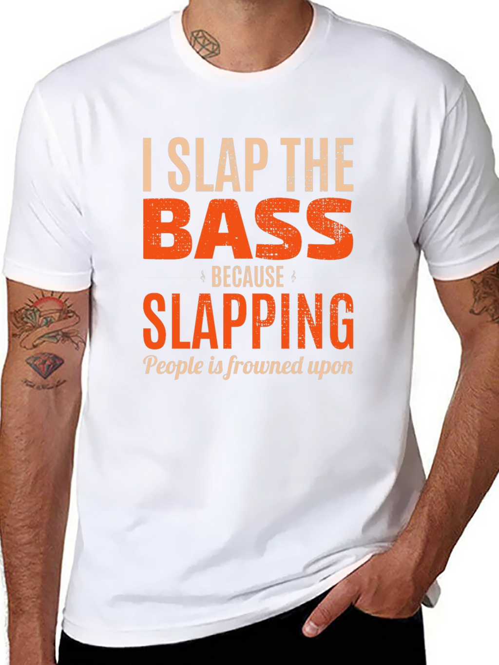 I Slap the Bass Funny Musician T-Shirt