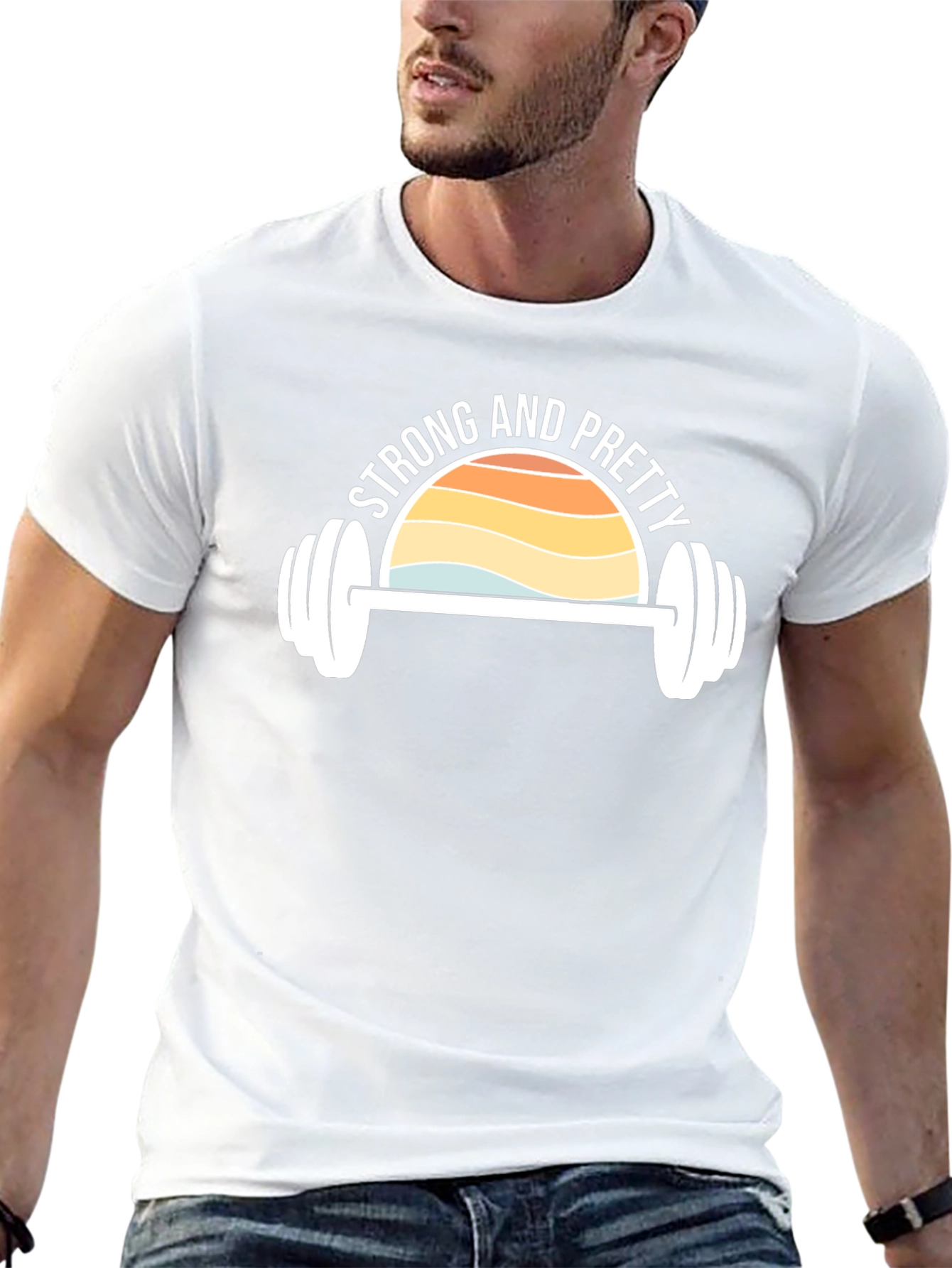 Strong & Pretty Graphic Tee - Fitness Motivation