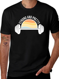 Strong & Pretty Graphic Tee - Fitness Motivation