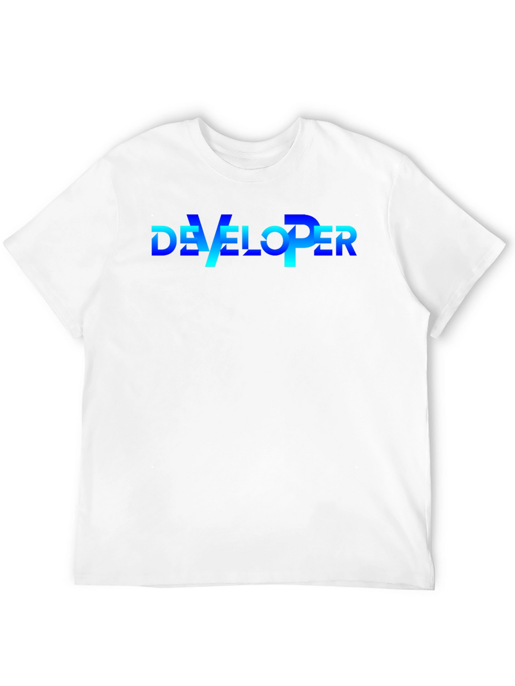 Developer T-Shirt - Gradient Text Design