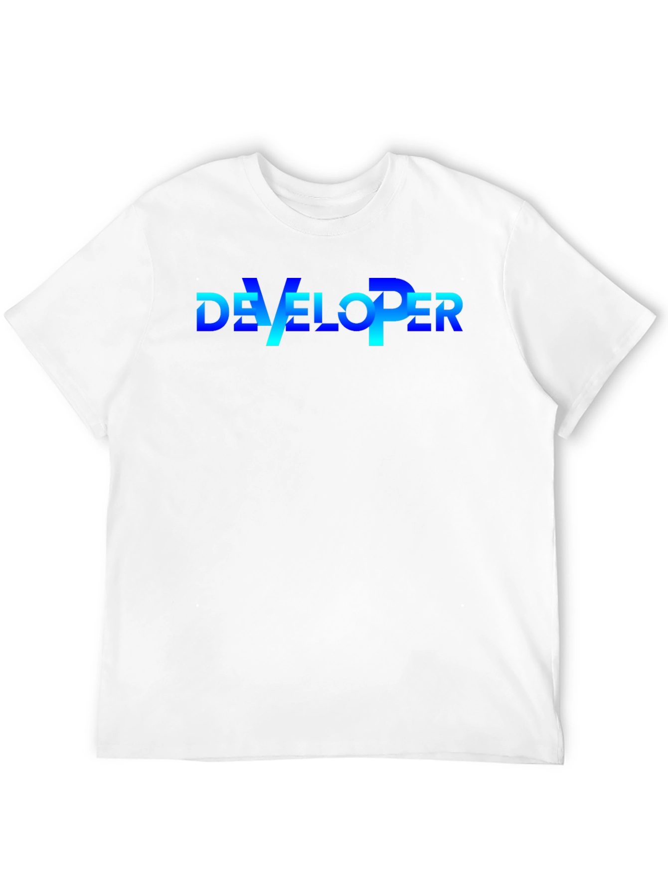 Developer T-Shirt - Gradient Text Design