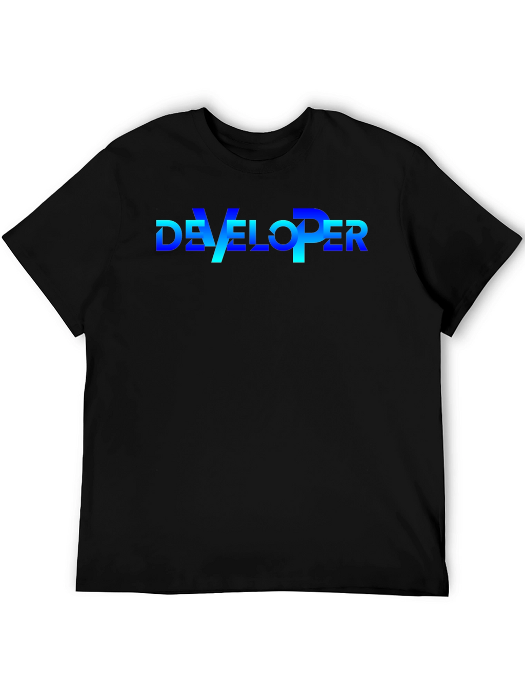 Developer T-Shirt - Gradient Text Design