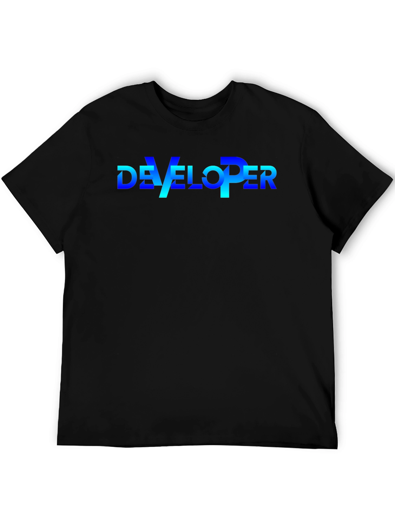 Developer T-Shirt - Gradient Text Design