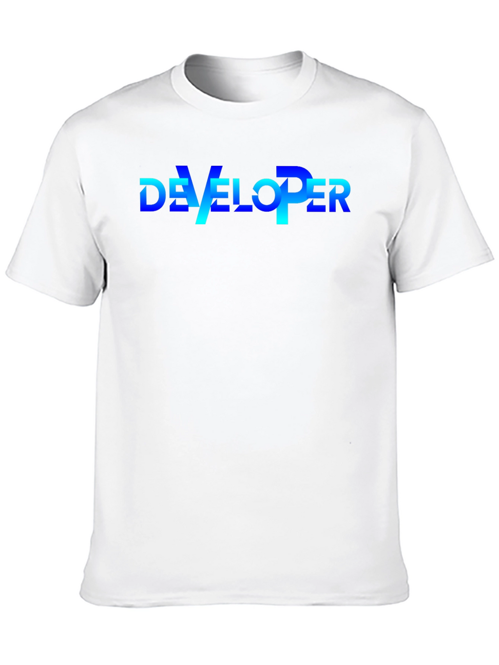 Developer T-Shirt - Gradient Text Design