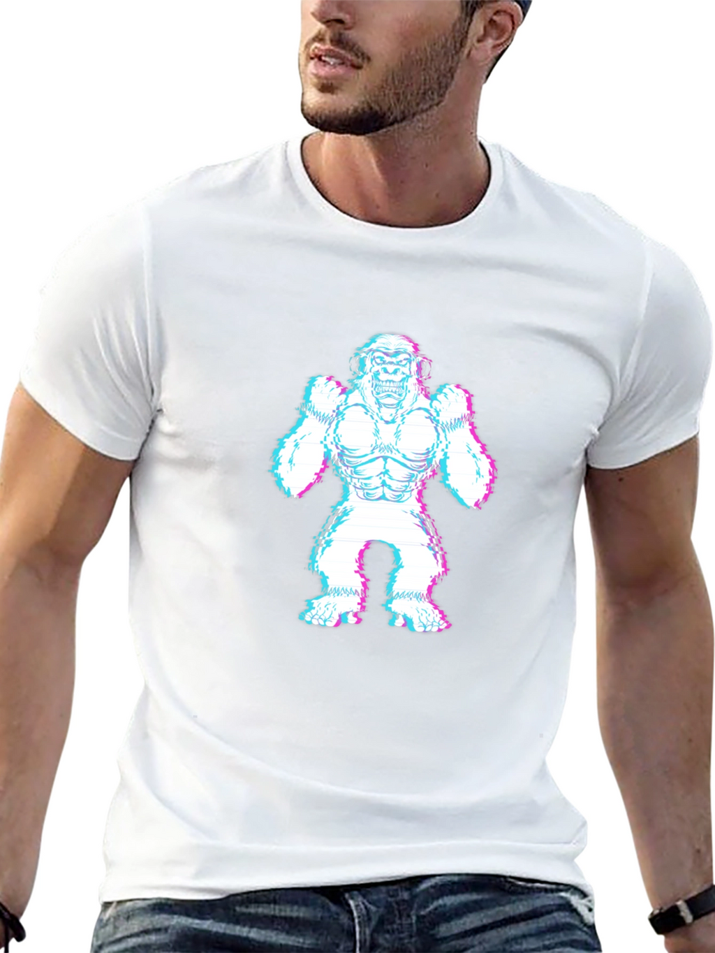 Glitch Gorilla Black T-Shirt