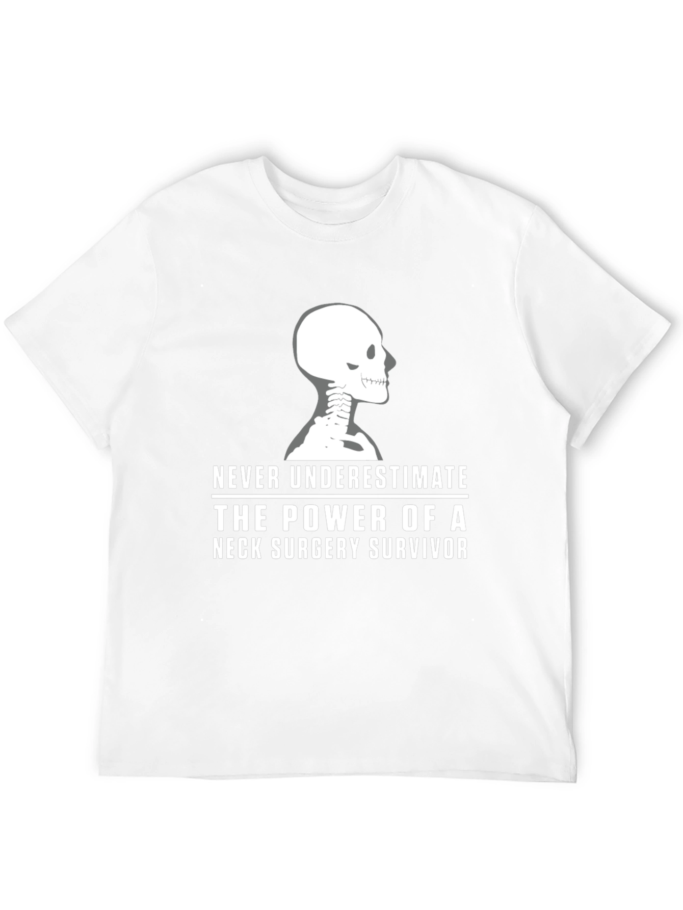 Neck Surgery Survivor T-Shirt - Skeleton Design