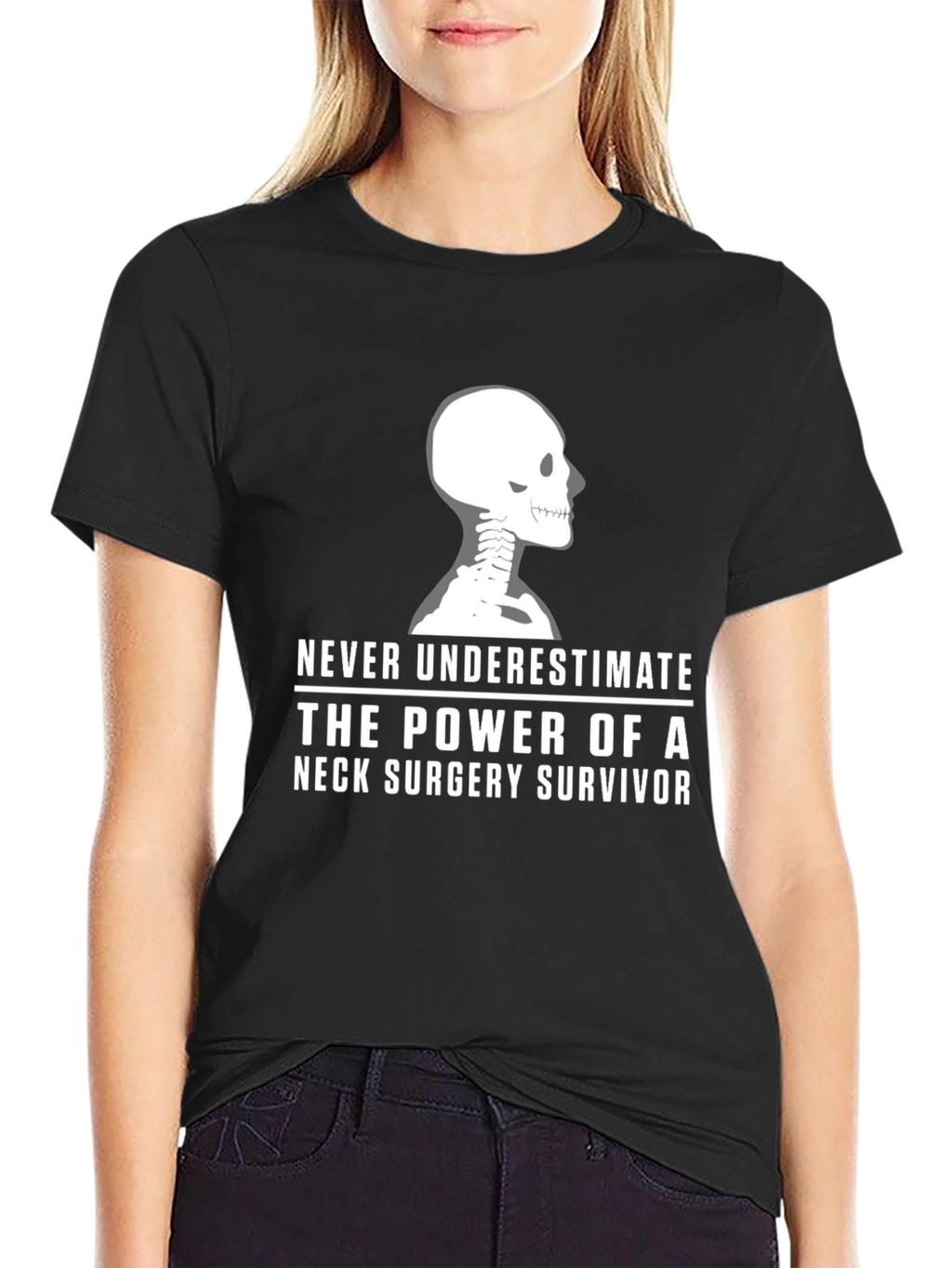 Neck Surgery Survivor T-Shirt - Skeleton Design