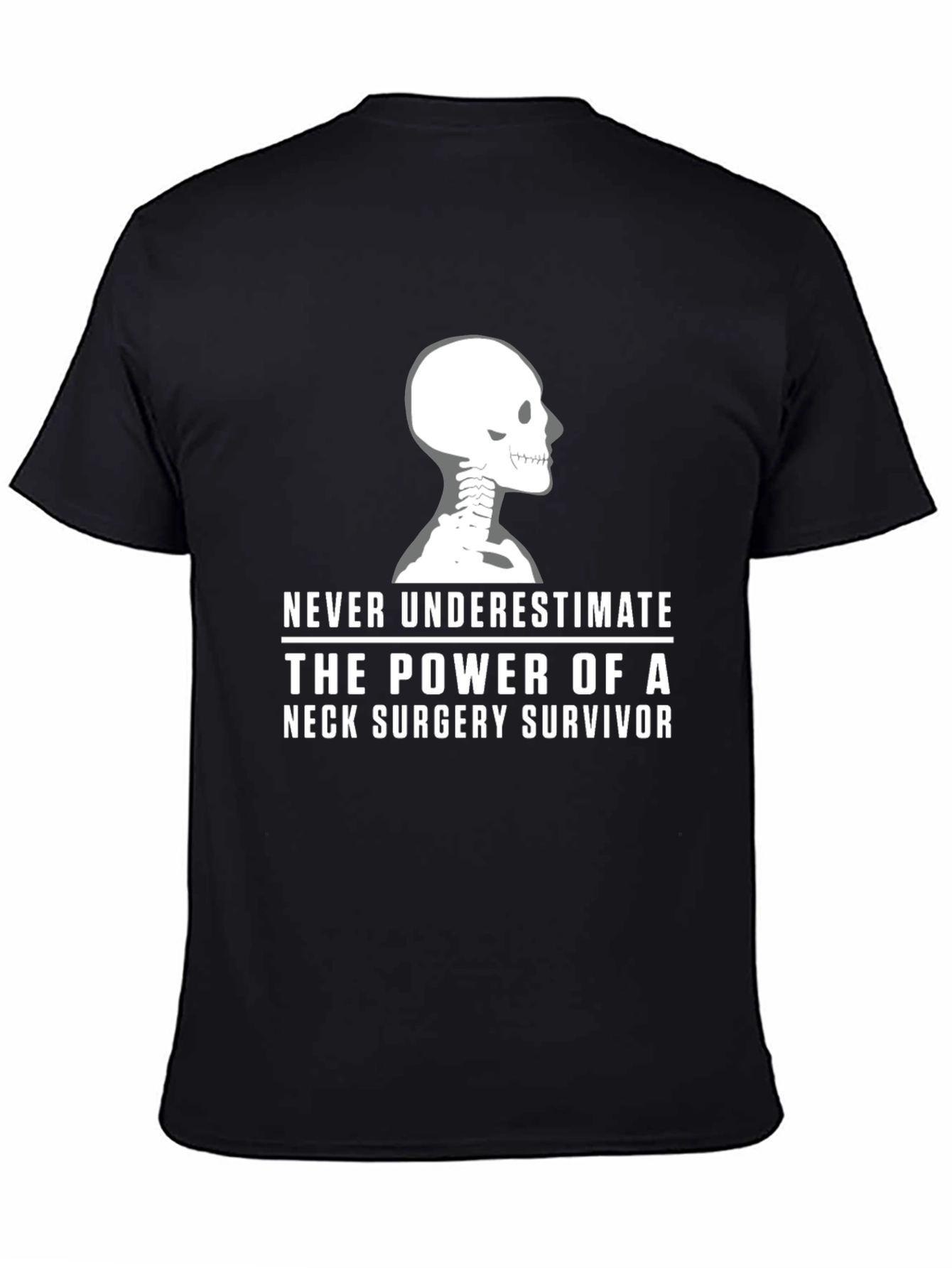 Neck Surgery Survivor T-Shirt - Skeleton Design