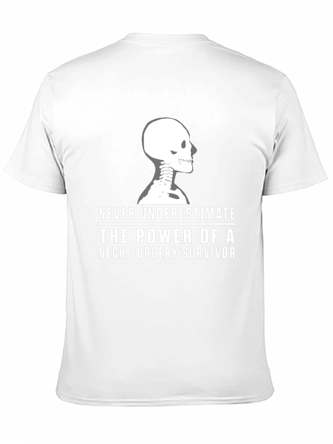 Neck Surgery Survivor T-Shirt - Skeleton Design