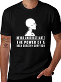 Neck Surgery Survivor T-Shirt - Skeleton Design