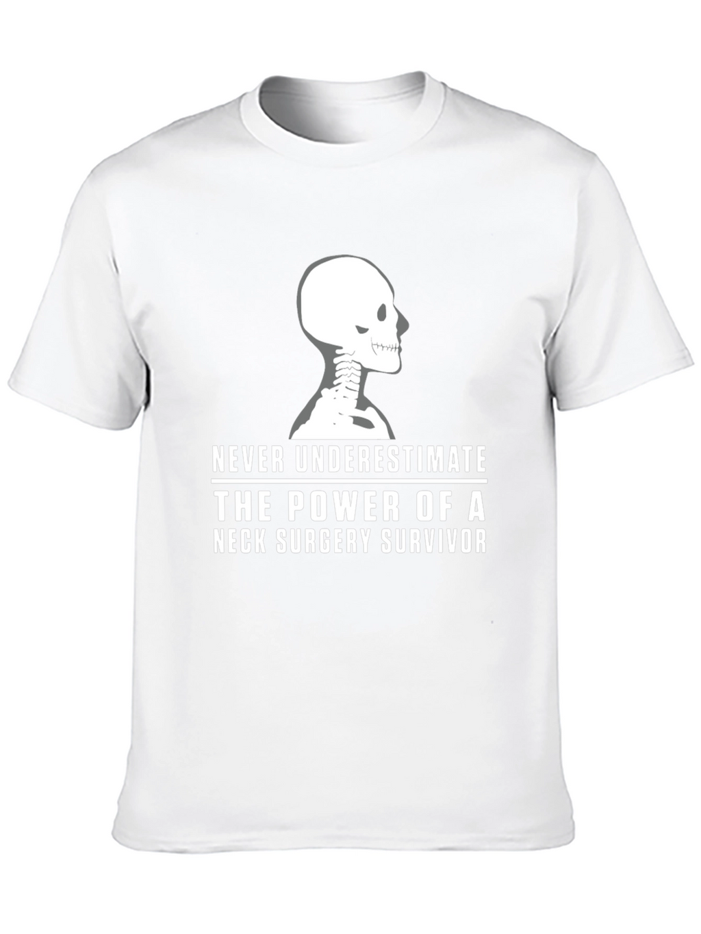 Neck Surgery Survivor T-Shirt - Skeleton Design