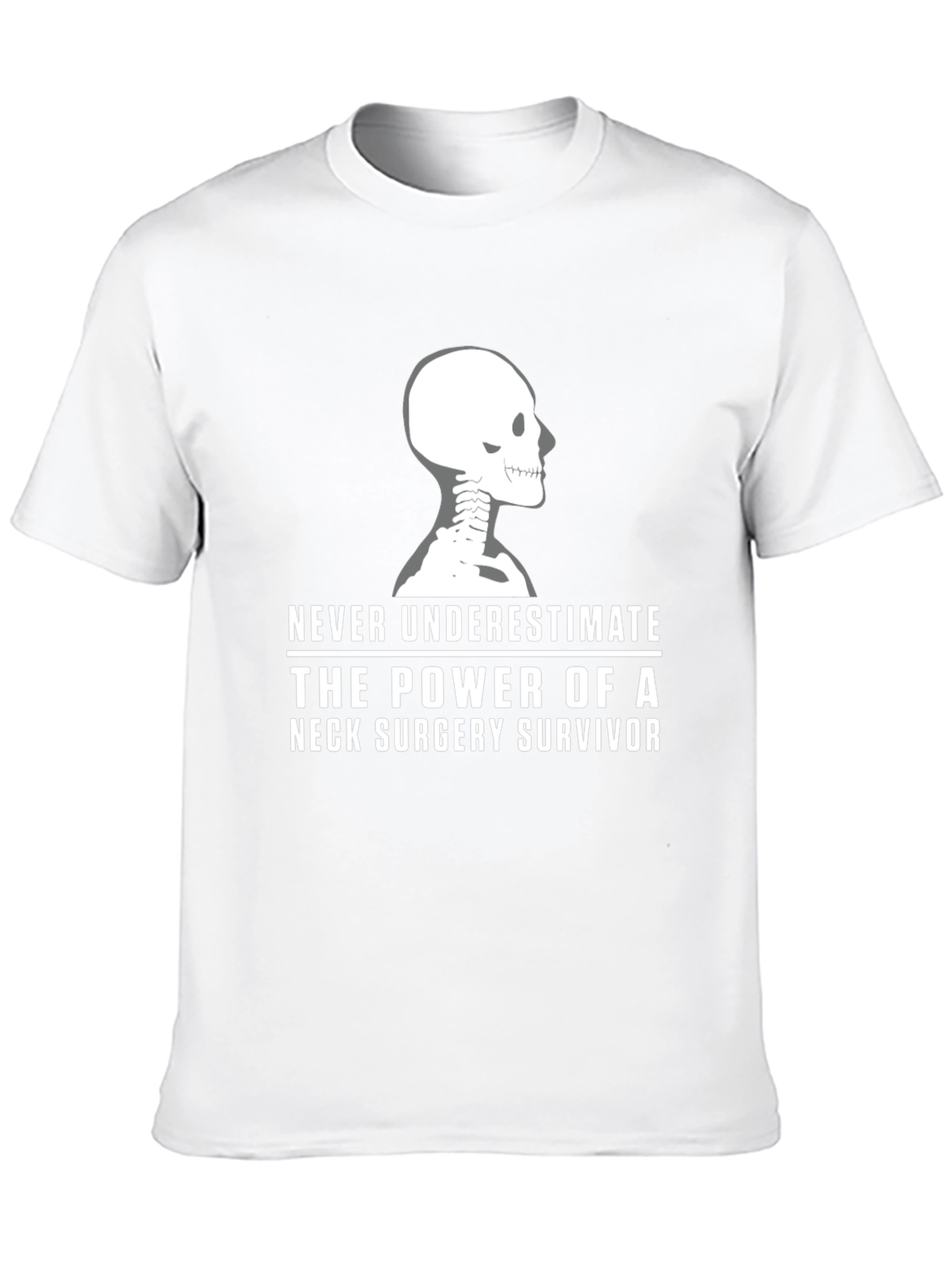 Neck Surgery Survivor T-Shirt - Skeleton Design