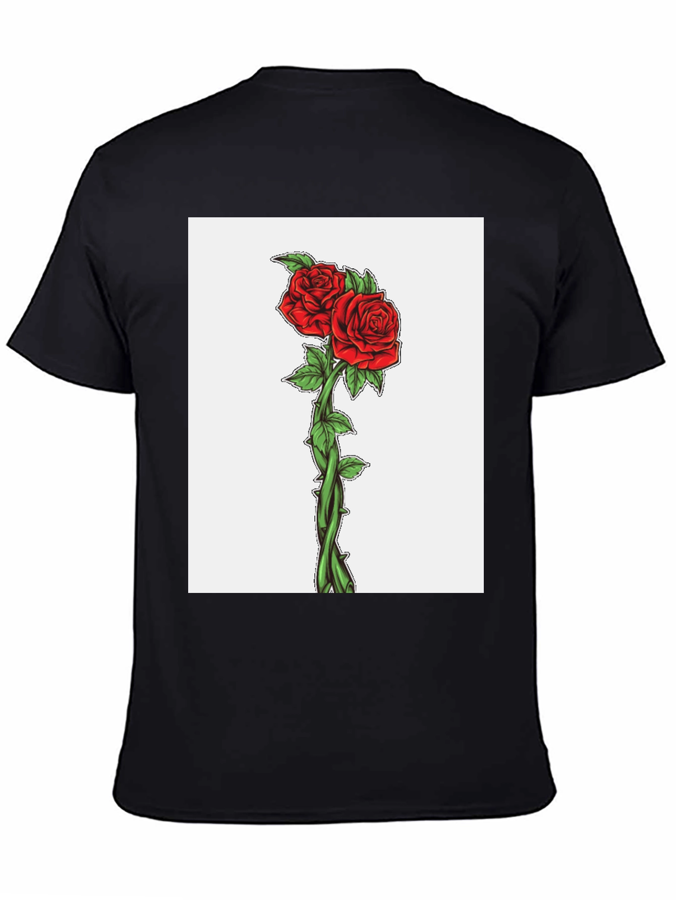 Rose Graphic T-Shirt - Black