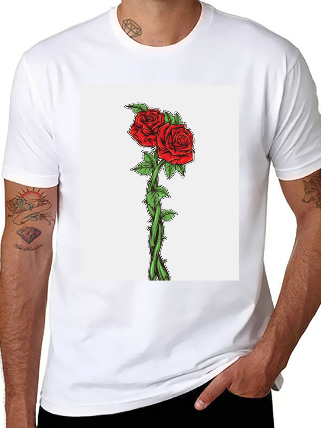 Rose Graphic T-Shirt - Black