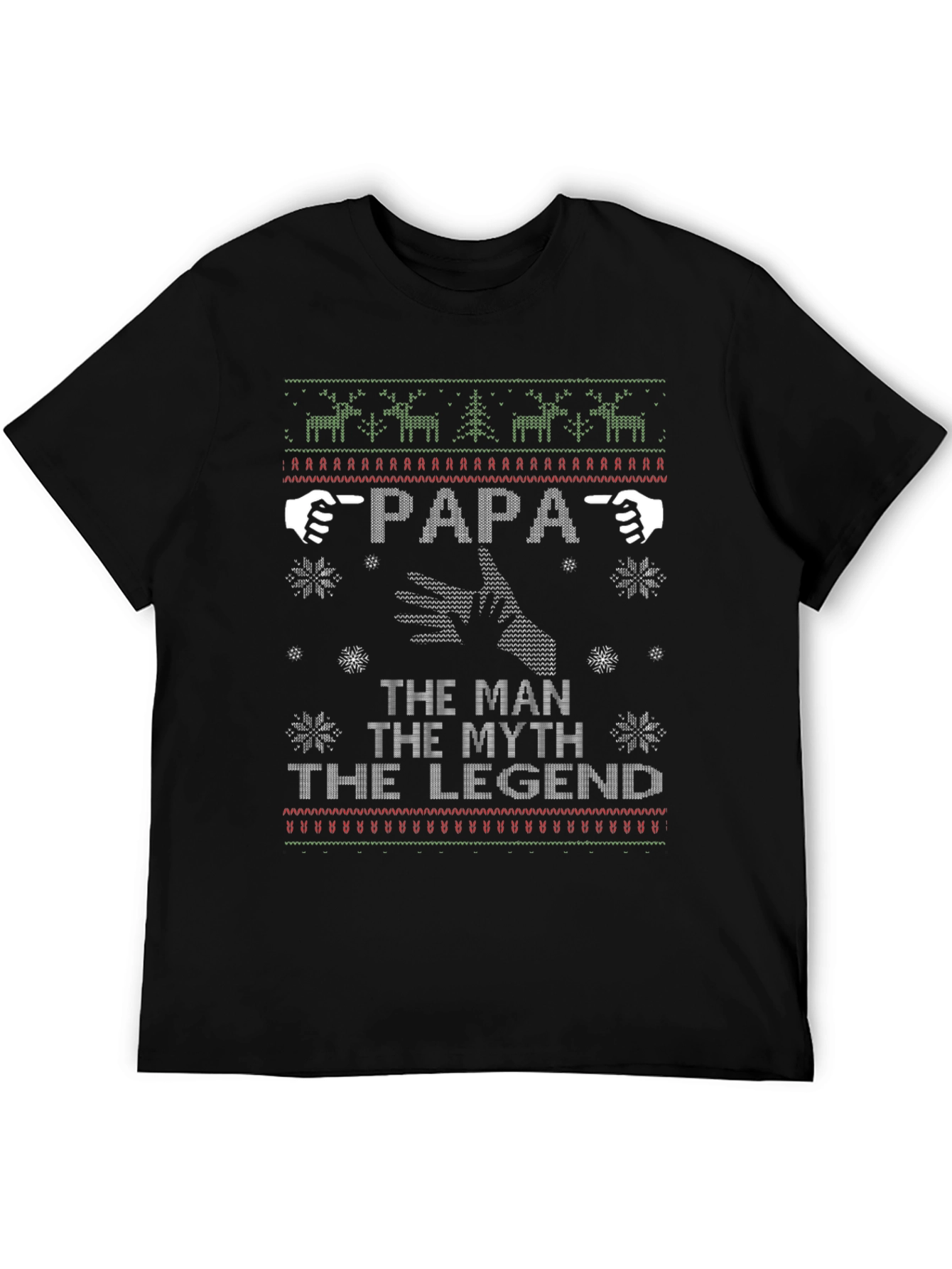 Papa The Man Myth Legend Christmas T-Shirt