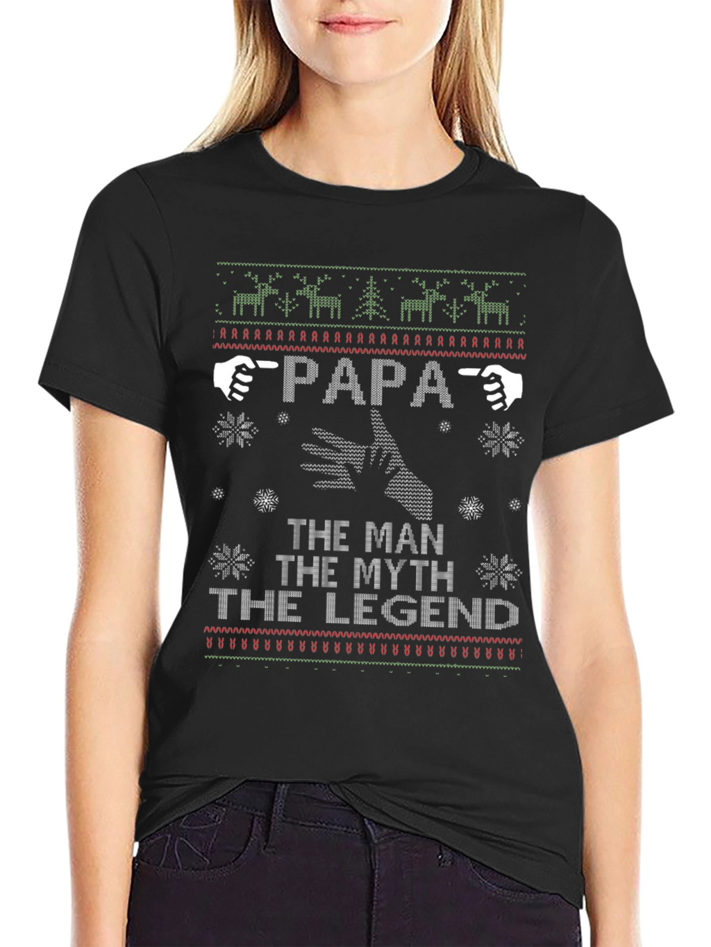 Papa The Man Myth Legend Christmas T-Shirt