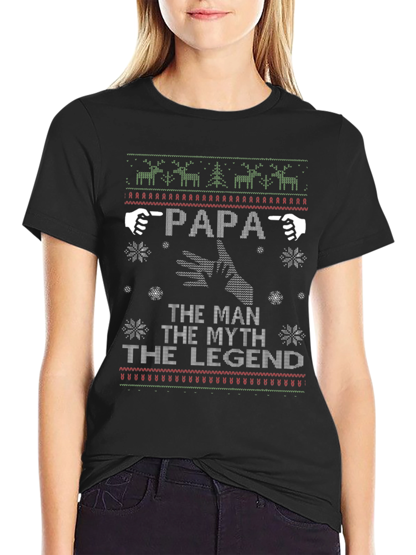 Papa The Man Myth Legend Christmas T-Shirt
