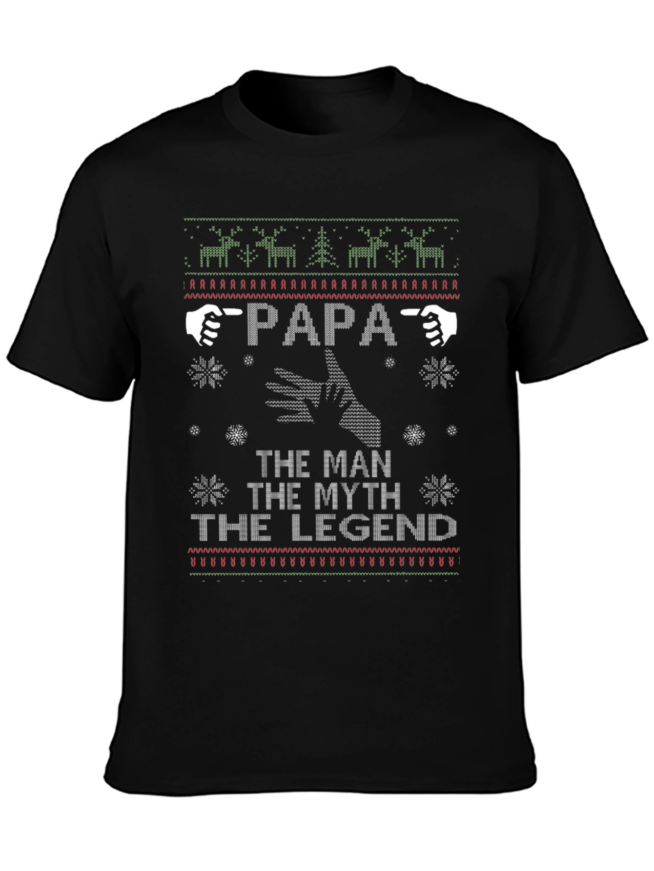 Papa The Man Myth Legend Christmas T-Shirt