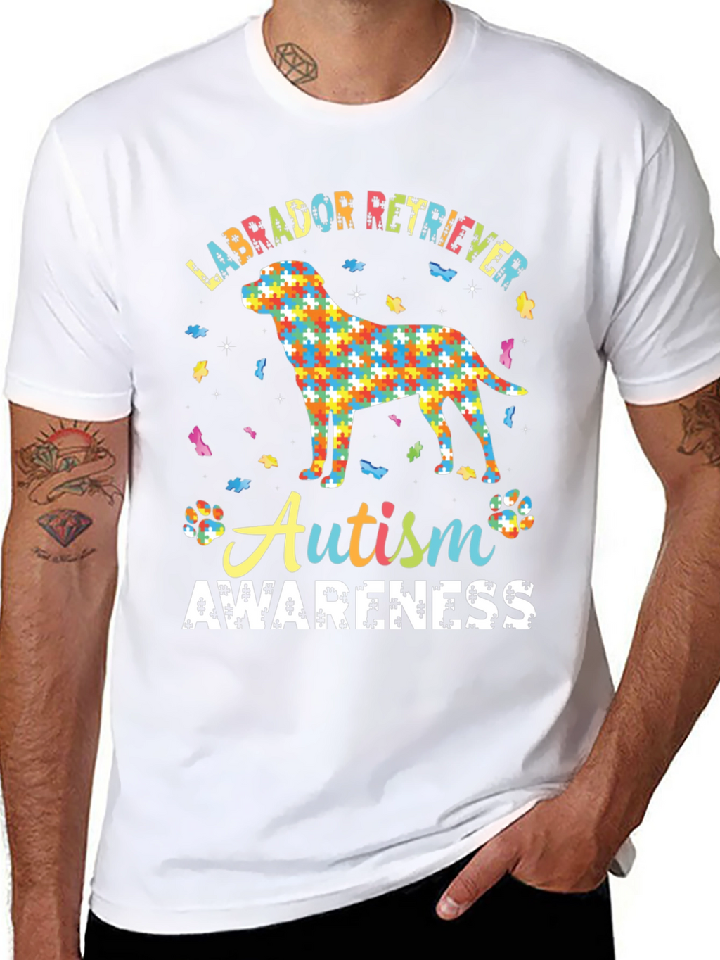 Autism Awareness Labrador Retriever Graphic T-Shirt