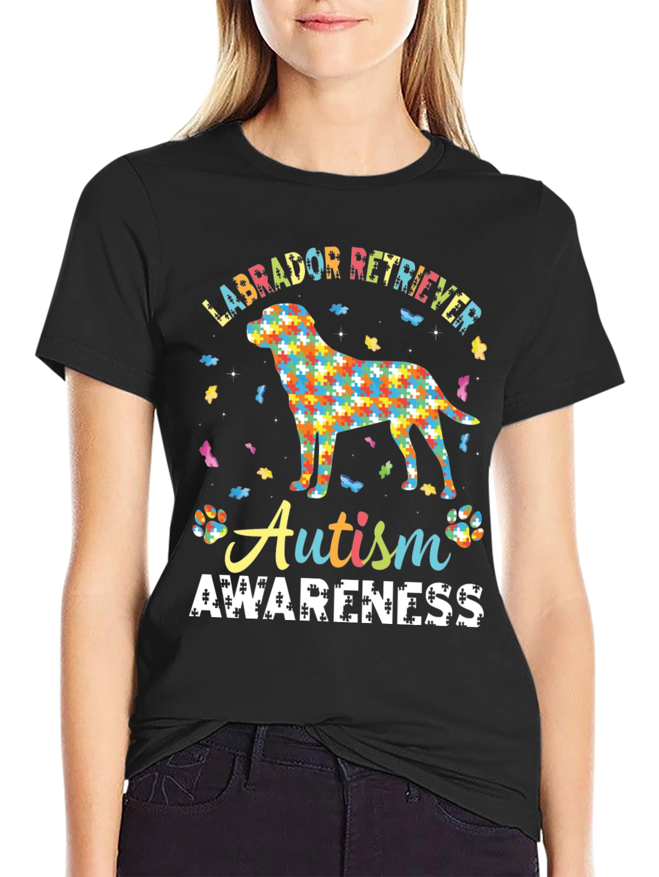 Autism Awareness Labrador Retriever Graphic T-Shirt