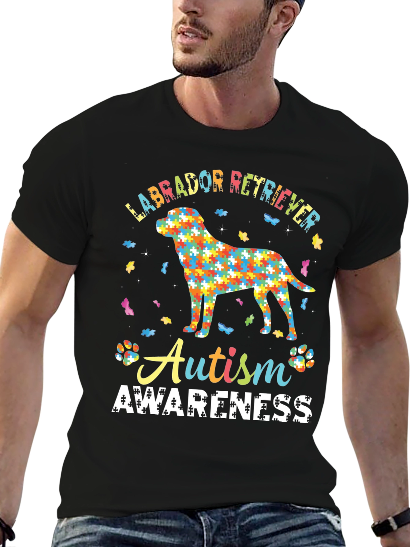 Autism Awareness Labrador Retriever Graphic T-Shirt