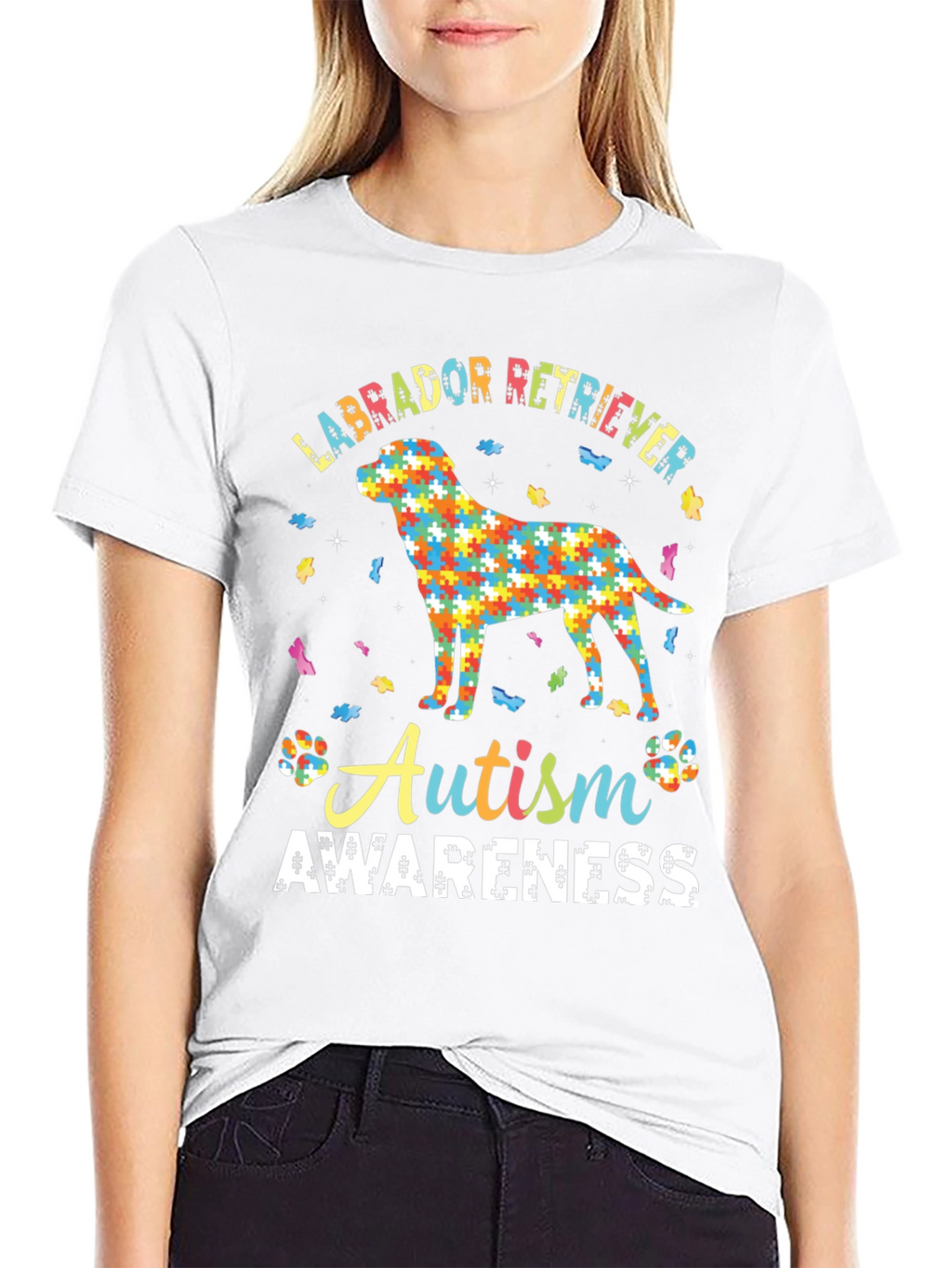 Autism Awareness Labrador Retriever Graphic T-Shirt