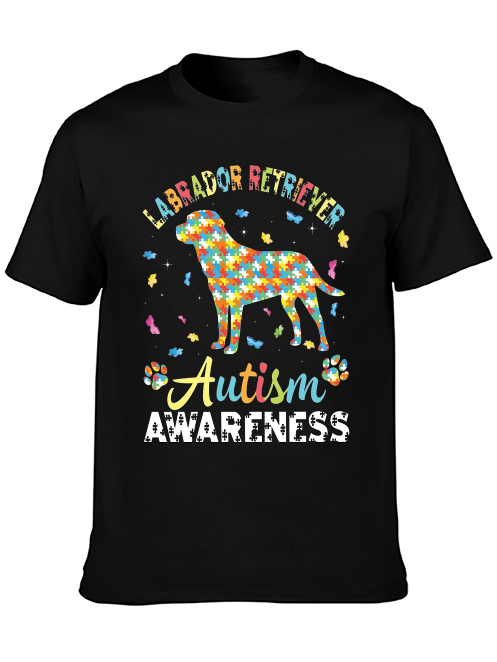 Autism Awareness Labrador Retriever Graphic T-Shirt