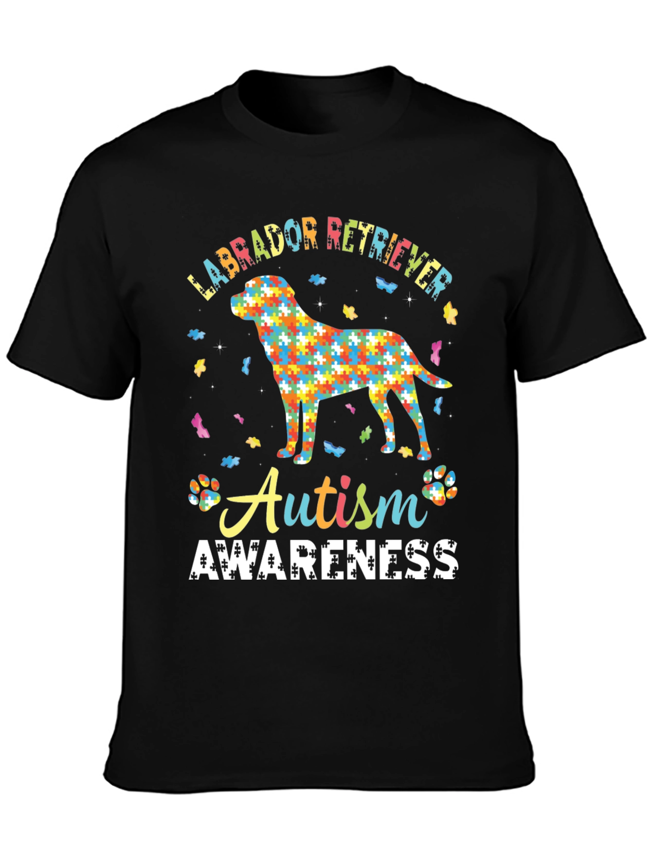 Autism Awareness Labrador Retriever Graphic T-Shirt