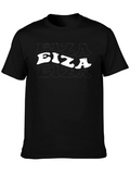 Retro Ibiza Text Black Graphic Tee