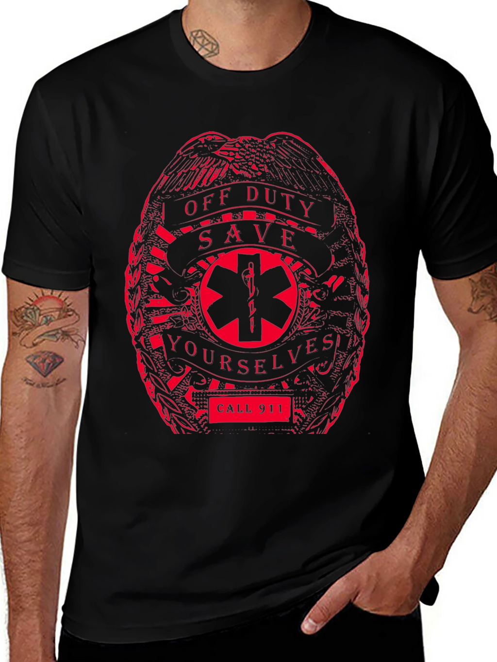 Off Duty Save Yourselves T-Shirt - Call 911