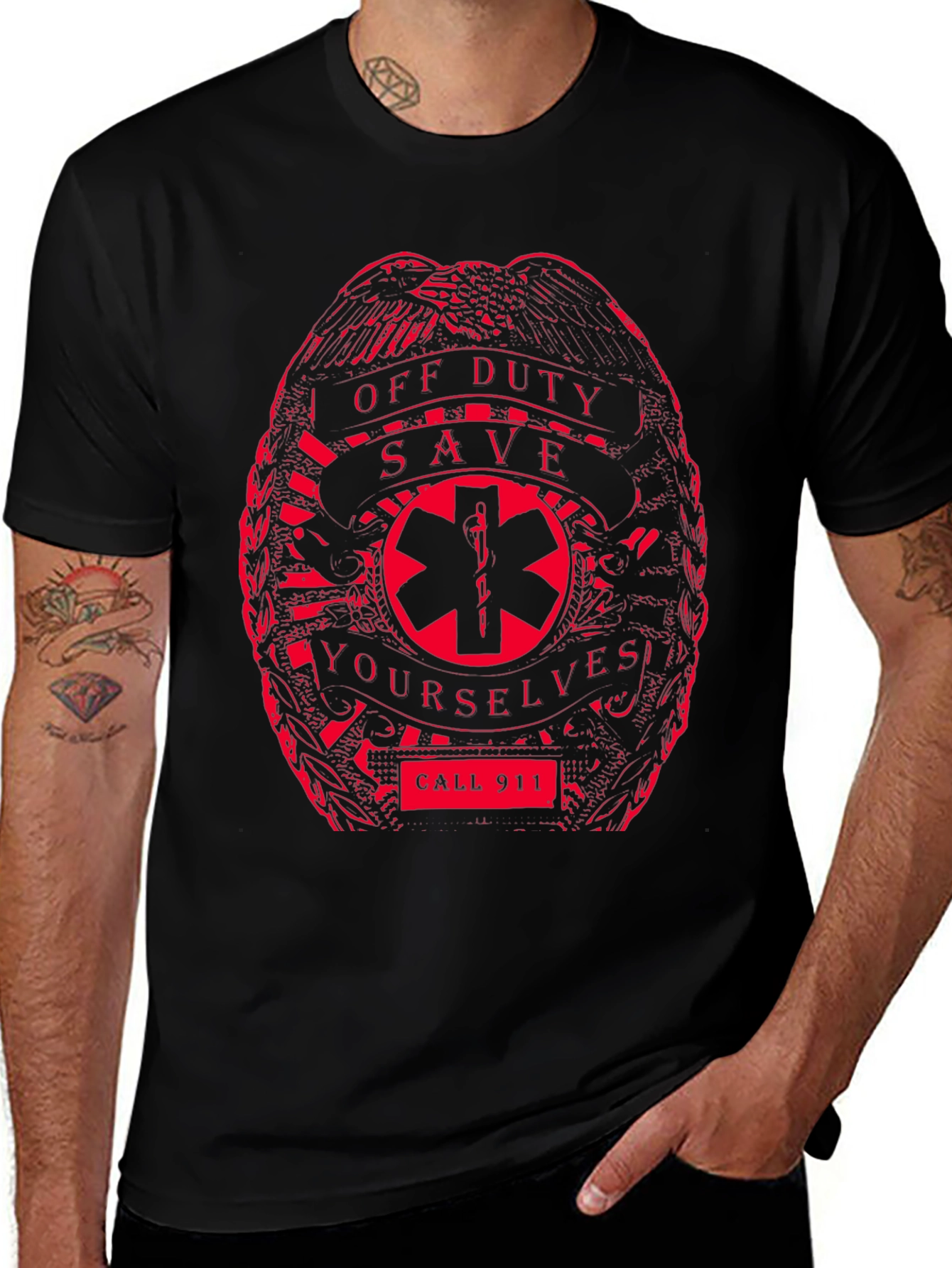 Off Duty Save Yourselves T-Shirt - Call 911