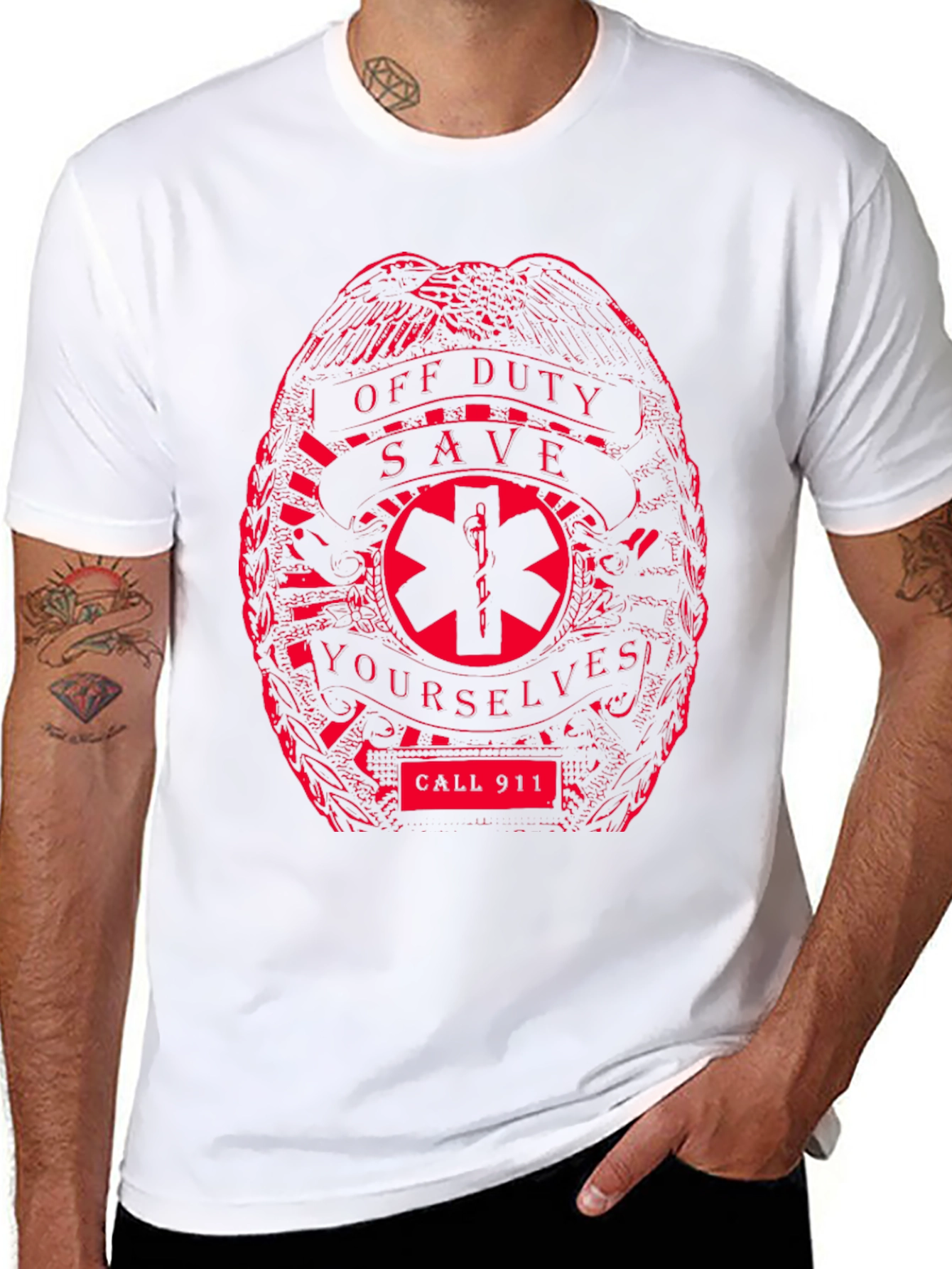 Off Duty Save Yourselves T-Shirt - Call 911