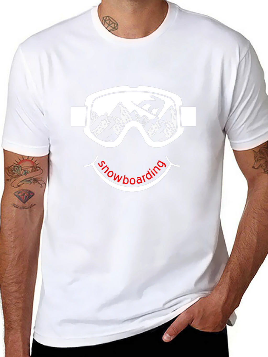 Snowboarding Smiley Face T-Shirt