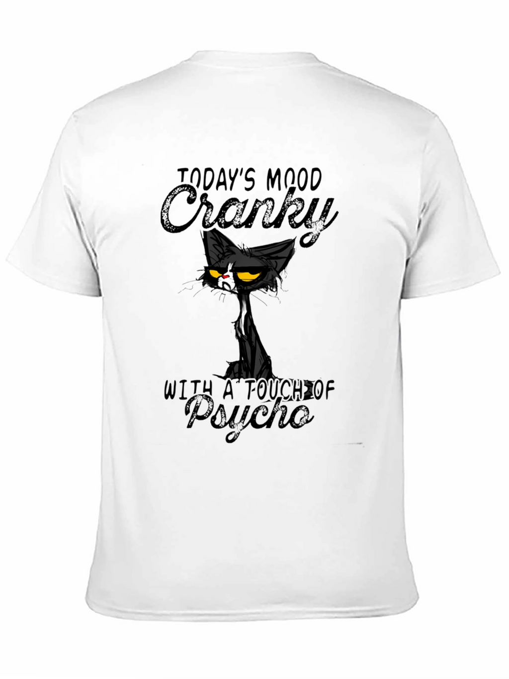 Cranky Psycho Cat Graphic T-Shirt