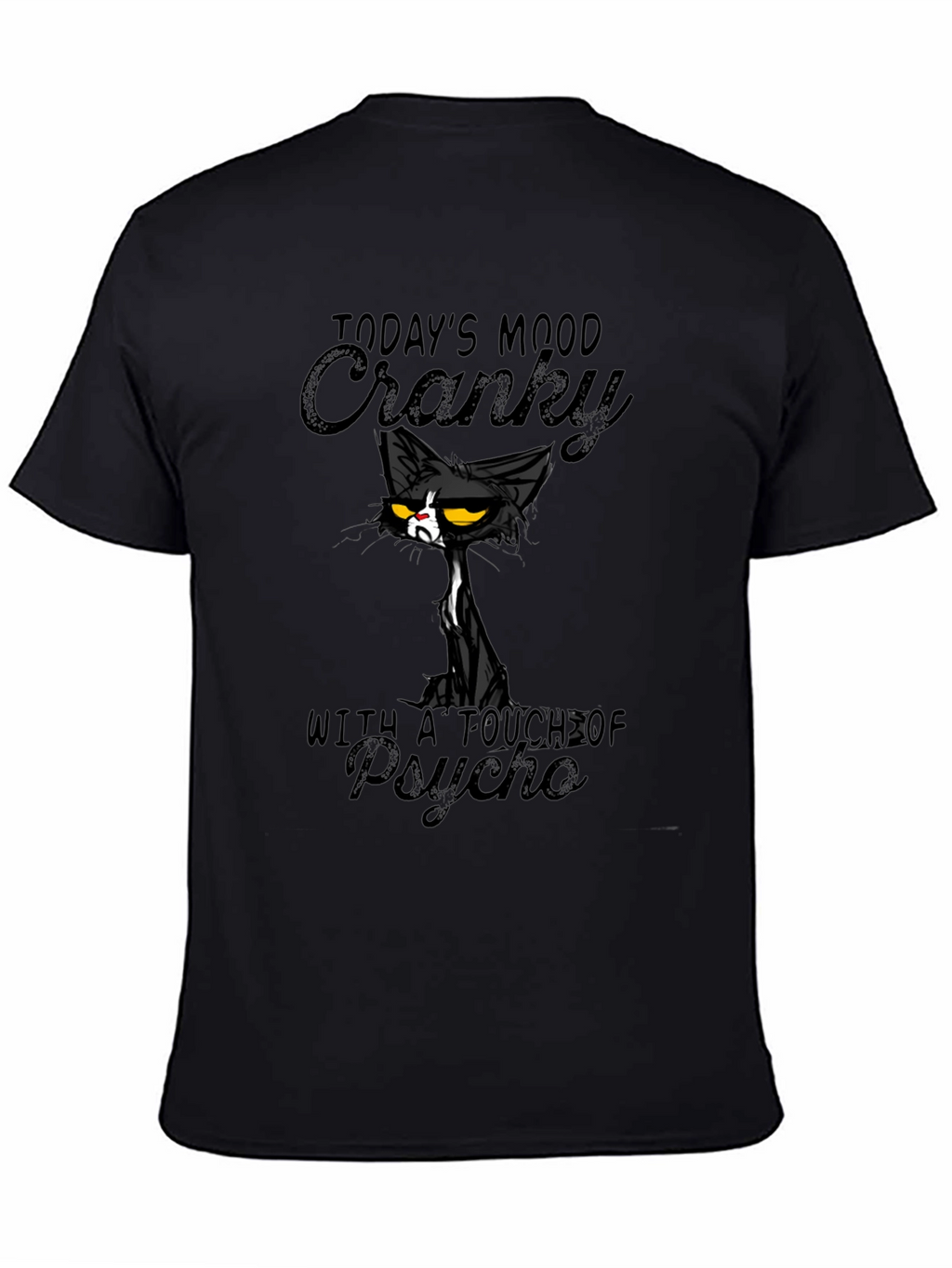 Cranky Psycho Cat Graphic T-Shirt