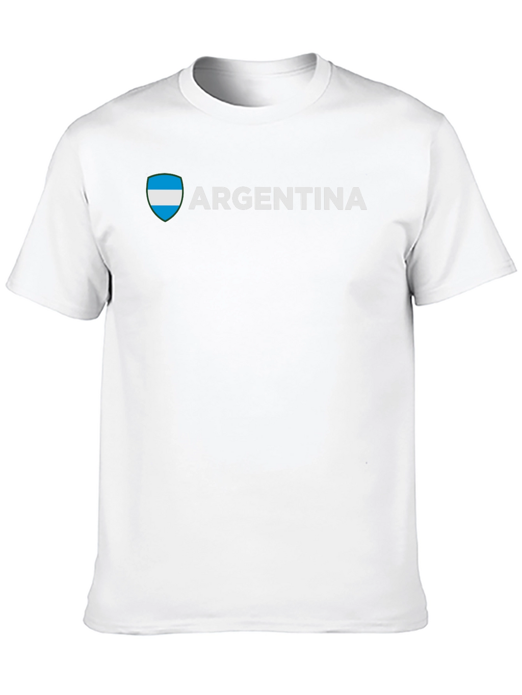 Argentina Flag T-Shirt - Black Cotton Tee